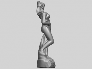 naked girl - bathing07 Modello di stampa 3D