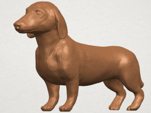 dog - dachshund 3Dプリントモデル