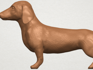 dog - dachshund 3Dプリントモデル