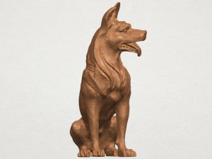 dog - wolfhound 3D Print Model