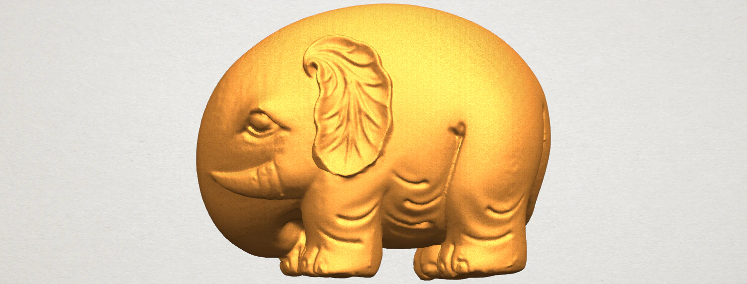 elephant 04 3D Print Model .c4d .max .obj .3ds .fbx .stl .blend 