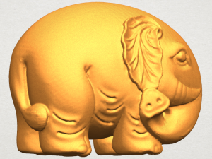 elephant 04 3Dプリントモデル