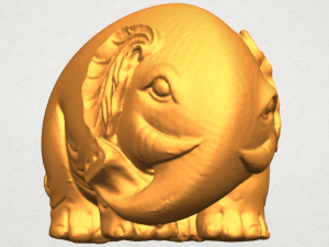 elephant 04 3Dプリントモデル