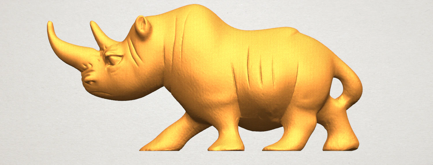 rhinocero 02 3D Print Model .c4d .max .obj .3ds .fbx .stl .blend 