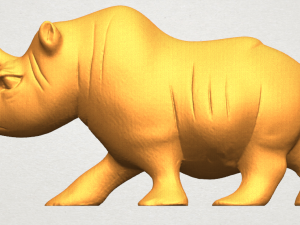 rhinocero 02 3Dプリントモデル