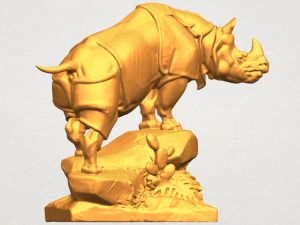 rhinocero 03 Model Cetak 3D