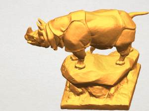 rhinocero 03 Model Cetak 3D