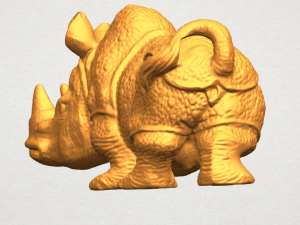 rhinocero 04 female Model Cetak 3D