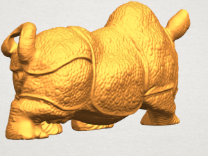 rhinocero 04 female Model Cetak 3D