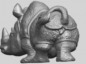 rhinocero 04 female Model Cetak 3D