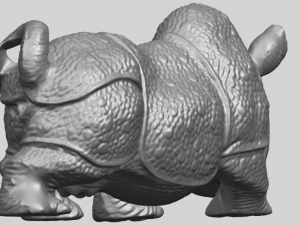 rhinocero 04 female Model Cetak 3D
