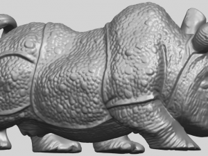 rhinocero 04 female Model Cetak 3D
