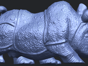 rhinocero 04 female Model Cetak 3D