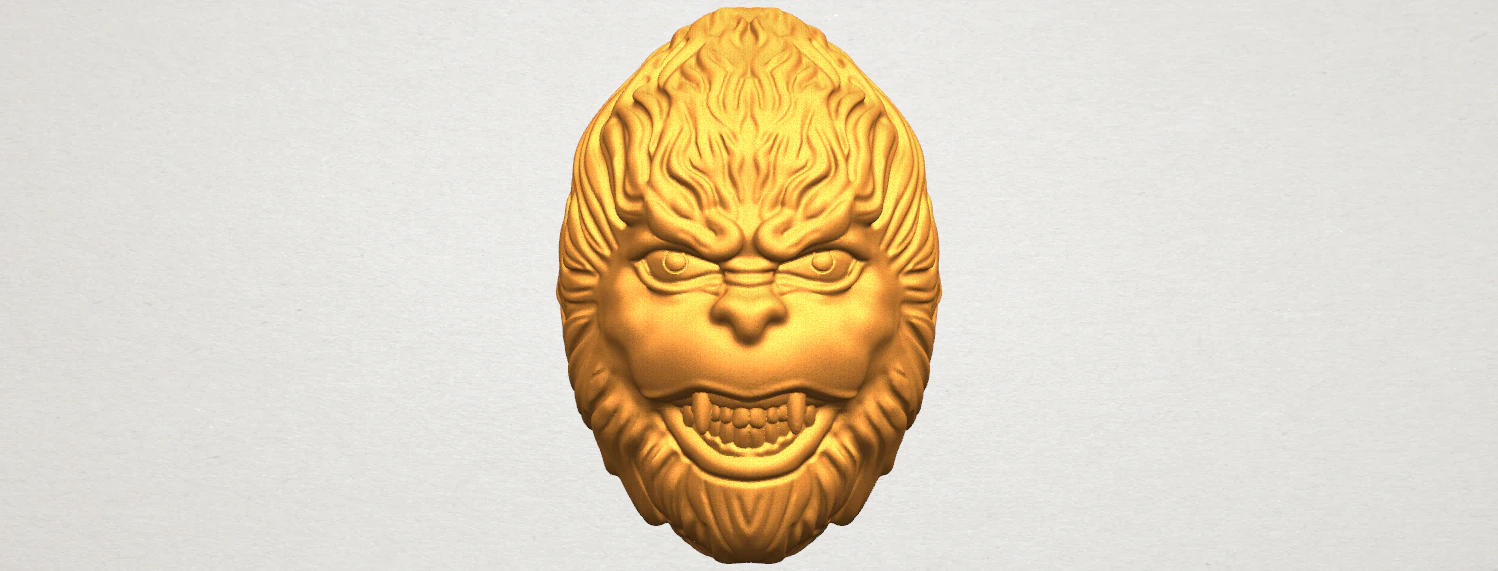 monkey head 3D Print Model .c4d .max .obj .3ds .fbx .stl .blend 