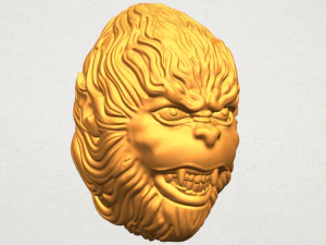 monkey head 3D Print Model