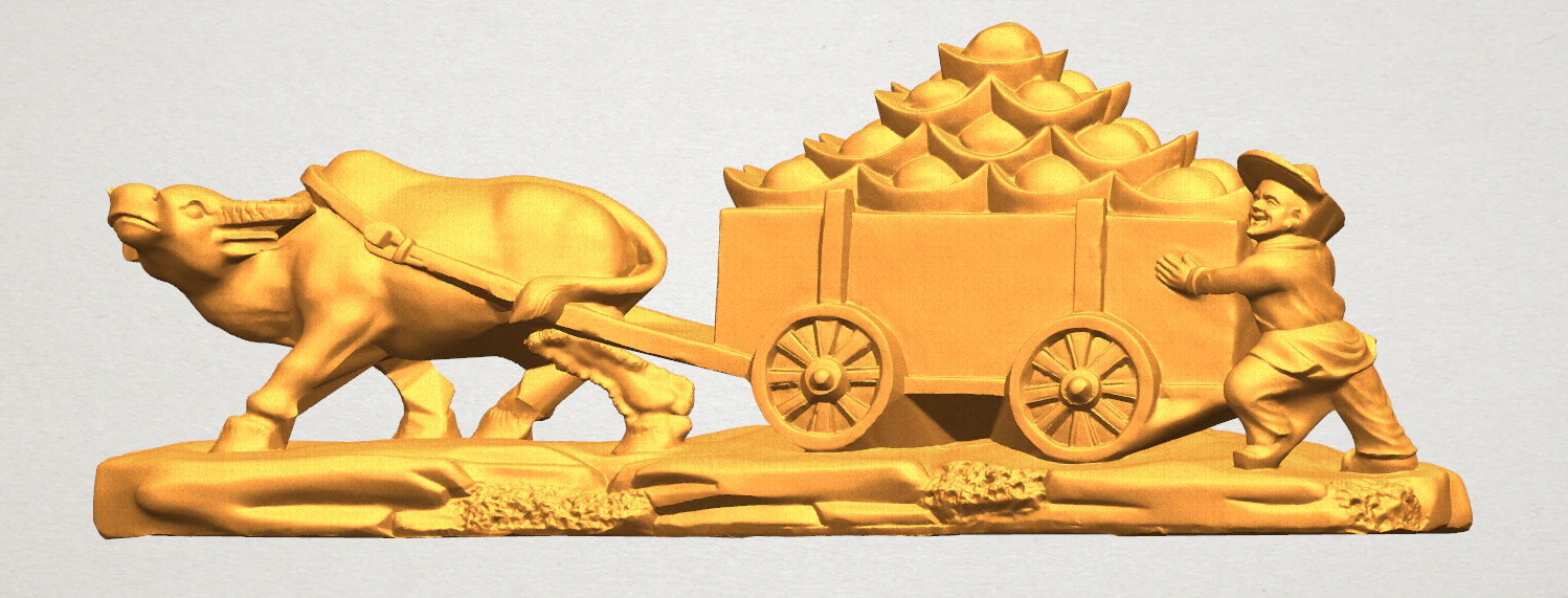 golden car 3D Print Model .c4d .max .obj .3ds .fbx .stl .blend 