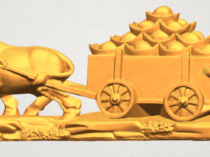 golden car 3D Print Model