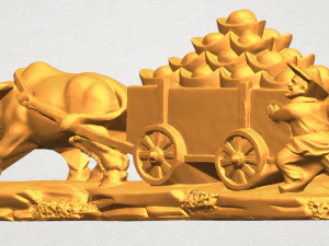 golden car 3D Print Model
