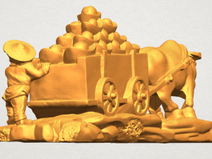 golden car Modèles 3D en vedette