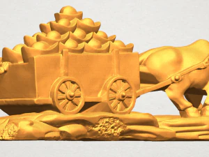 golden car 3D Print Model