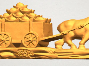 golden car 3D Print Model