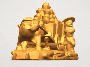 golden car 3D Print Model