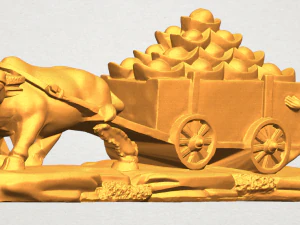 golden car 3D Print Model