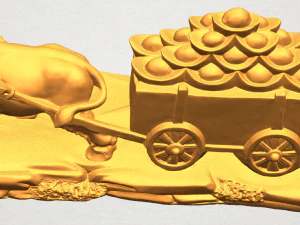 golden car 3D Print Model