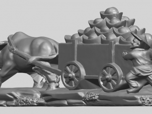 golden car Modèles 3D en vedette