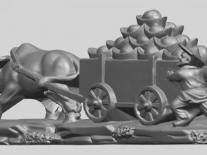 golden car 3D Print Model