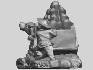 golden car 3D Print Model