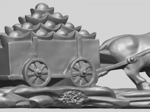 golden car 3D Print Model