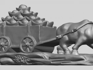 golden car 3D Print Model