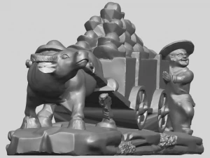 golden car 3D Print Model