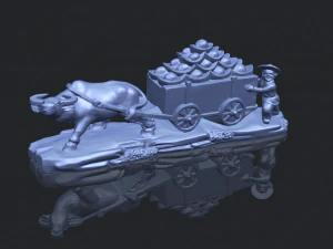 golden car 3D Print Model