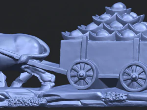 golden car 3D Print Model