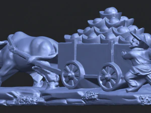 golden car 3D Print Model