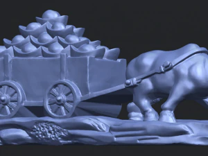 golden car 3D Print Model