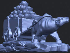golden car 3D Print Model