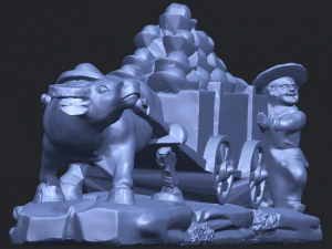 golden car 3D Print Model