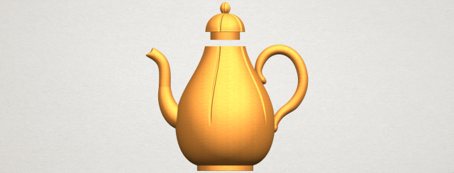 tea pot 02 3Dプリントモデル .c4d .max .obj .3ds .fbx .stl .blend 