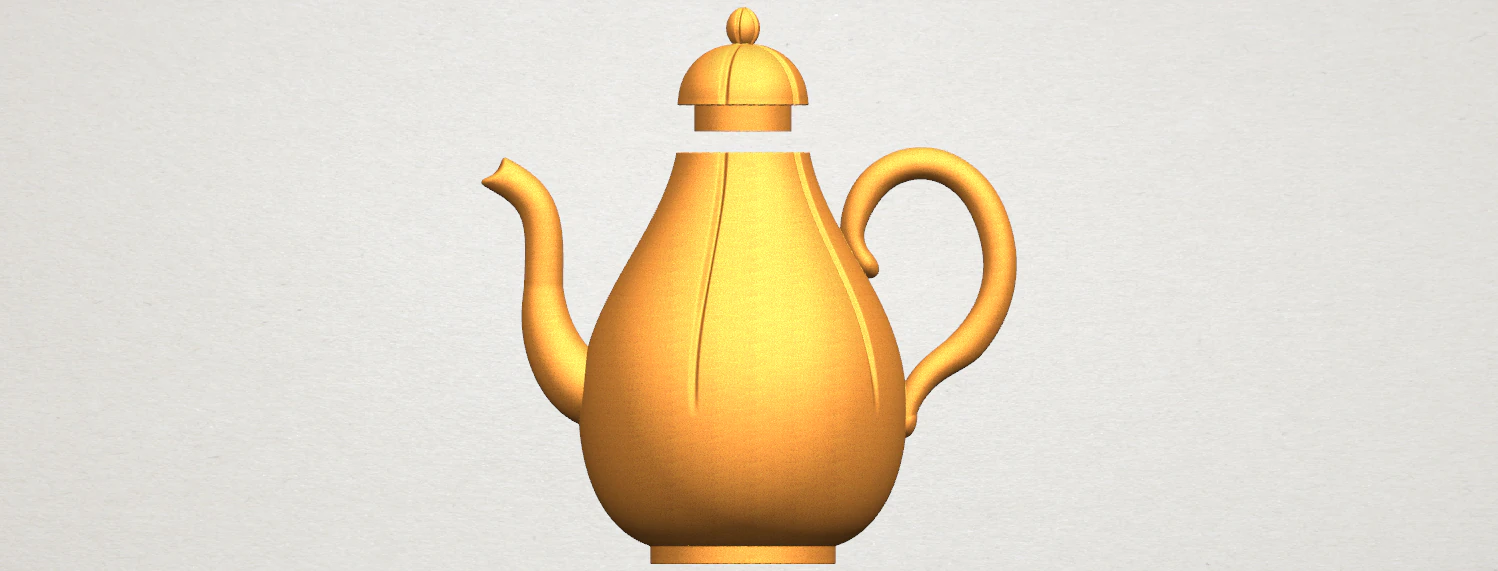 tea pot 02 3D Print Model .c4d .max .obj .3ds .fbx .stl .blend 