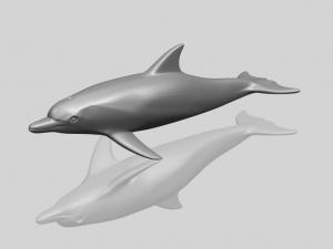 dolphin 02 3Dプリントモデル