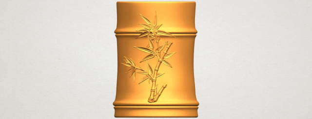 brush pot pencil vase bamboo 3D-Druckmodell .c4d .max .obj .3ds .fbx .stl .blend 