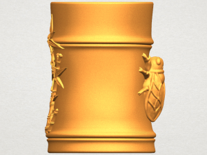 brush pot pencil vase bamboo 3D-Druckmodell