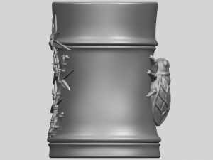 brush pot pencil vase bamboo 3D-Druckmodell
