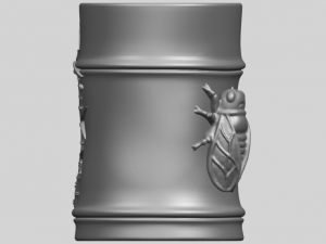brush pot pencil vase bamboo 3D-Druckmodell