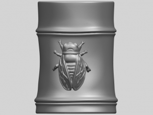brush pot pencil vase bamboo 3D-Druckmodell