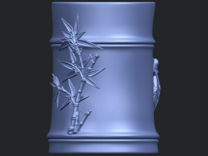 brush pot pencil vase bamboo 3D-Druckmodell