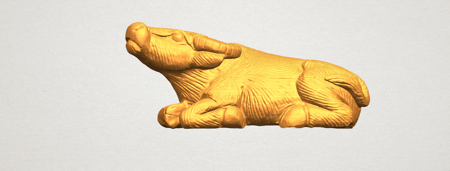 bull 04 buffalo 01 3D Print Model .c4d .max .obj .3ds .fbx .stl .blend